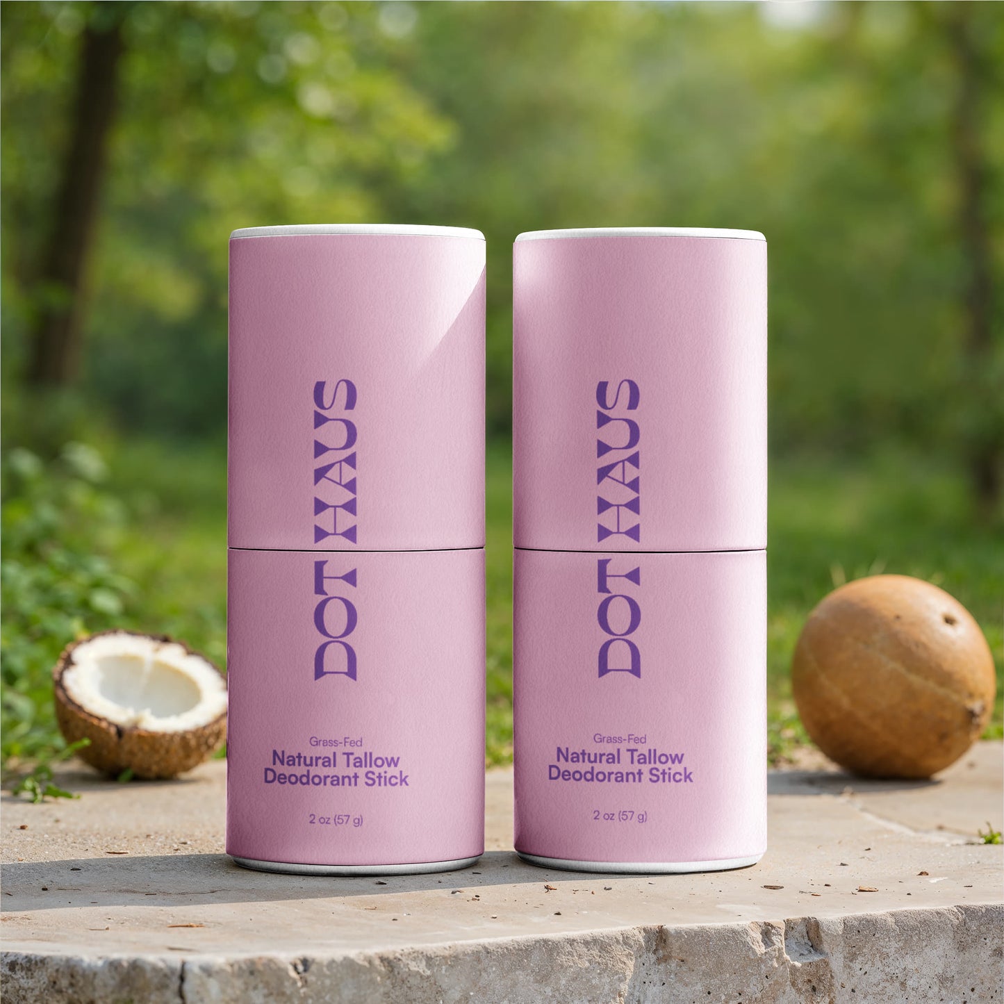 2 Pack Natural Tallow Deodorant Stick